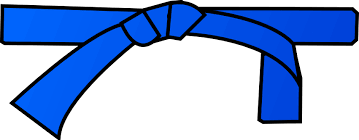 Ceinture bleue.