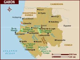 Gabon map AFRICA - Country map