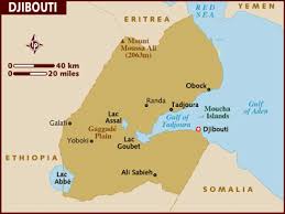 Djibouti map AFRICA - Country