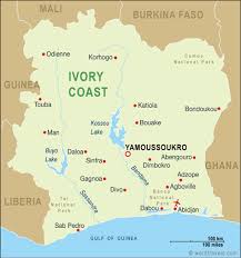 Ivory Coast Map from