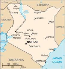 Mapa Kenia (Mapa político)