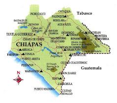 Map of Chiapas region