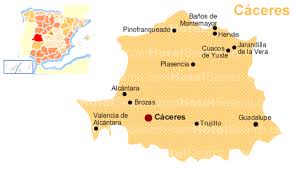 Map of Cáceres