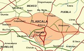Tlaxcala is bordered to the