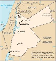 Mapa de Jordania con sus