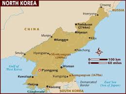 North Korea map ASIA - Country
