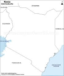 Umrisskarte von Kenia