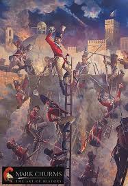 The British storming Badajoz.
