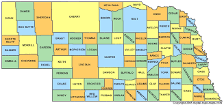 Nebraska Counties Map