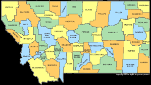 Montana County Map - MT