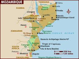 Mozambique map AFRICA