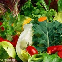 Eating green leafy vegetables