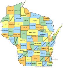 Wisconsin County Map - WI