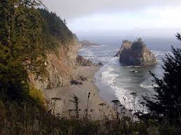 The Oregon coastline is