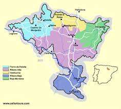 Wine Map Navarra, Spain
