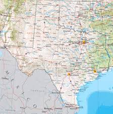 Texas - Shaded Relief Map
