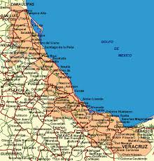 Map of Mexico, Veracruz