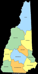 New Hampshire County Map - NH
