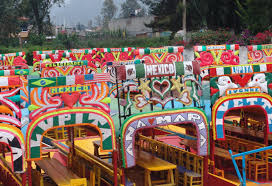 Typical boats in Xochimilco,