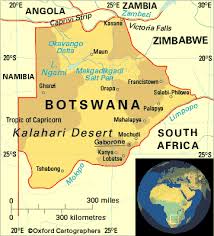 Map of Botswana