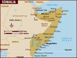 Somalia map AFRICA - Country
