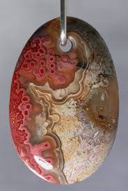 Crazy Lace agate pendant