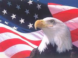 an American flag from a