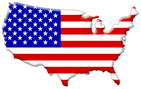 American flag inside country