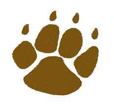 ... dog's paw imprinted in stone.