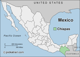 Map of Chiapas.