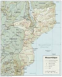 Country Map of Mozambique