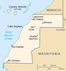 Map of Western Sahara