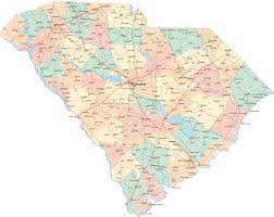 South Carolina road map.