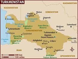 Map of Turkmenistan