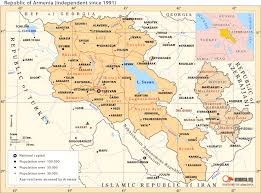 Map of Republic of Armenia,