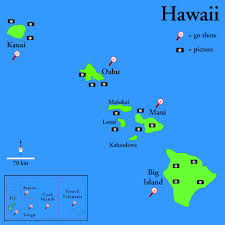 Hawaii Islands Map South