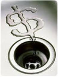 money down the drain