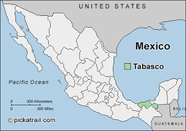 Map of Tabasco.