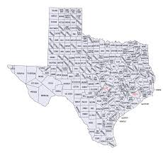 Texas County Selection Map