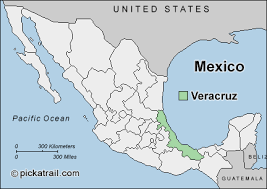 Map of Veracruz.