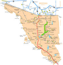 Map of Sonora