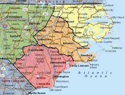 EASTERN NORTH CAROLINA Map