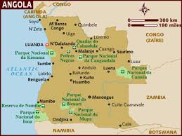 Angola map AFRICA - Country