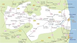 Mapa da Paraíba