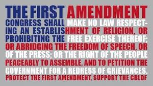 The matter of First Amendment