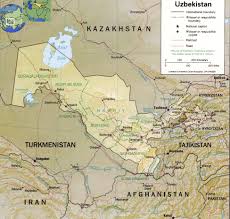 Uzbekistan map
