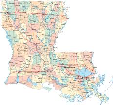 Louisiana road map.