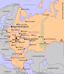 Map of European Russia