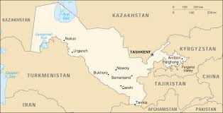 Uzbekistan map