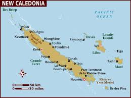 New Caledonia map OCEANIA
